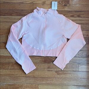 Fashion Nova Blush Seamless Crop Jacket
